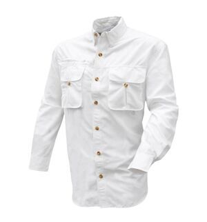 NWT Guide's Choice Men's White Fishing Shirt Size XL Long Sleeve Polyester